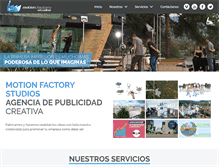 Tablet Screenshot of motionfactorystudios.com